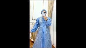 Gamis Set Outer Terpisah Nashita, Dres BL Ceruty Babydoll, Mix Brukat Dress Kondangan Busui Friendly, Baju Seragaman Pernikahan Bridesmaid