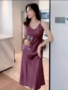 CCY 054 ชุดนอนเซ็กซี่ สายเดี่ยวไขว้หลัง ผ้านิ่มๆลื่นสุดๆ ใส่สบายไม่ร้อน **ไม่มีฟองน้ำ (สินค้าพร้อมส่ง)