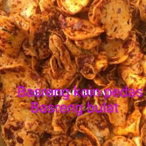 BASRENG BULAT KERIPIK KOIN PEDAS DAUN JERUK KMASAN 500GR