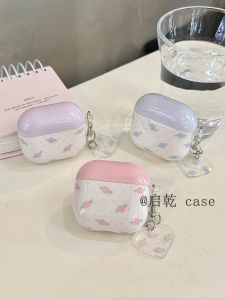 Pink Polka Dot Rose Airpods4/3 pro 2 1 Silicone Soft Shell Case Protective Cover for Apple Wireless Bluetooth Earphones