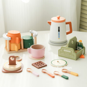 KABKABI | Colorful Wooden Childrens Pretend Play Tea Set