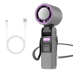 With Ice Cooler Small Pocket Fans Rechargeable 3-in-1 Portable Fan Speed(100) 13000 rpm Ice Cooling Handheld Fan Digital Display