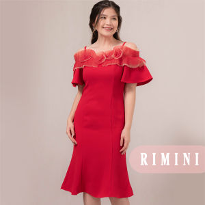 RIMINI - Dress Wanita Kondangan Tile Sabrina Midaxi xs-xl - Theia Dress - 85863