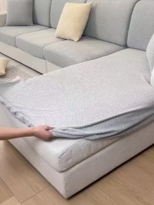 Elastic Twill Jacquard Sofa Cover Jacquard Soft Sofa Slipcover Protector for Office Living Room Home Decor Washable Cushion Case