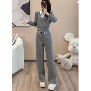 LIANGYILAILIN | Casual Autumn New Fake Two Pieces Sport Set