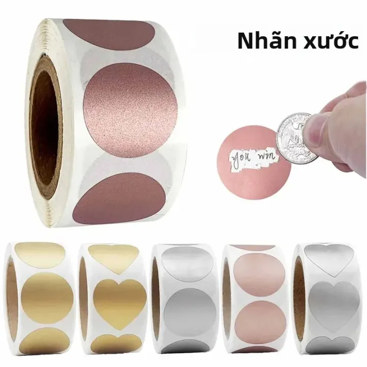Tem Nhãn Dán Tự Dính, Phủ Lớp Trong Suốt, Dùng Cho Vé Số, Niêm Phong ...