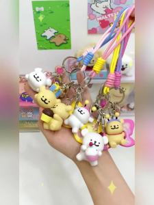 线条小狗创意钥匙扣2025年新款可爱小挂件公仔情侣钥匙链包包挂饰Line Puppy Creative Keychain 2025 New Cute Pendant Doll Couple Keychain Bag Pendant