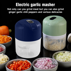Portable Electric Garlic Masher & Mini Food Chopper 250-300ML USB Rechargeable Vegetable Grinder 6-Blade Garlic Press for Onion Chili & Meat⚡PH deliveryIn stock⚡