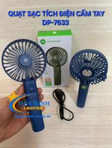 Quạt Sạc Cầm Tay Mini DP 7633 Nhỏ Gọn Dễ Mang Đi Chơi Du Lịch Thoải Mái