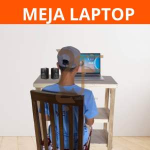 Meja komputermeja kompor 2 tungkumeja belajar kayu motif natural UK.80x40x75 cm