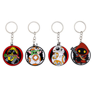 Bandai | Star War BB8 Darth Vader Rotatable Keychain Cartoon Monster Metal Bag Pendant Cute Car Accessory Anxiety Reliever Gift for Men