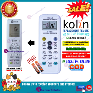 KOLIN AIRCON Remote Replacement [**Mag Basa B4 Umorder**] Ready to USE Universal for KOLIN PRIMUS GOLD AIR CONDITIONER Remote Control UNIVERSAL Air Condition Controller Universal AC Remote Aircon Remote alluremarketplace2ND