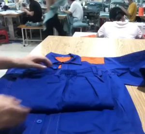 Áo bảo hộ lao động nam nữ petrolimex vải kaki 65/35 đầy đủ logo áo lao động ngành xăng dầu