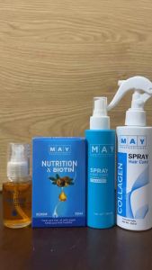 Serum Và Sữa Dưỡng Tóc bóng mềm mượt ngăn chẻ ngọn May Nutrition & Biotin Arganoil 250ML