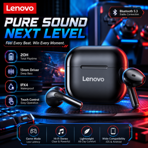 Lenovo | Original Lenovo LP40 Wireless Bluetooth5.4 Headphones TWS Earphones Touch Control Sport Headset Stereo Earbuds For Phone Android