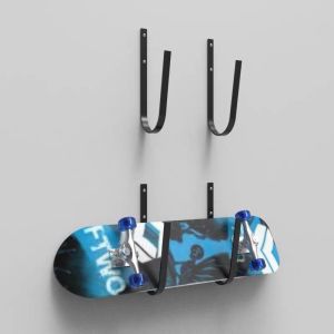 Wall Mount U-Shaped Skateboard Storage Hooks Ski Storage Hook Skateboard Snowboard Hanger