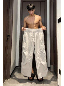 Quick Dry Mens Khaki Folded Summer Thin Outdoor Climbing Pants Workwear Trousers Loose Fit Low Waist Long Straight Leg Casual Pants