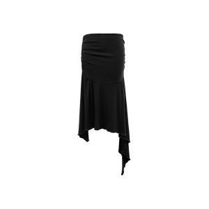 audwyn | Low Waist Irregular Ruffle Knit Patchwork Mermaid Skirt