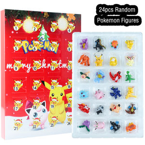 Bandai | 24Pcs Set Pokemon Figure Christmas Halloween Advent Calendar Gift Kawaii Pikachu Anime Figural Action PVC Model Kid Toy