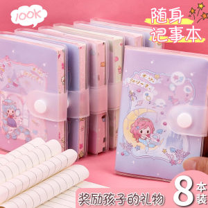 Portable Mini Creative Cute Pocket Notebook A7 Mini Portable Sticky Note Book Handy Mini Word Book with Button Cover
