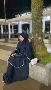 Latifa Gamis Set Kerudung French Khimar Jumbo