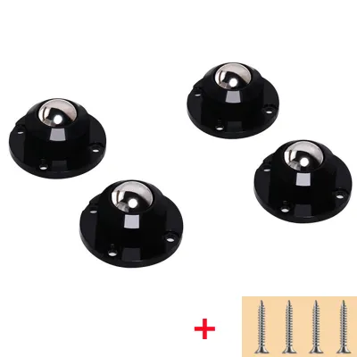 4Pcs Furniture Casters Wheels Self Adhesive Heavy Duty Pulley Stainless Steel Strong Load-bearing Universal Wheel 360° Rotation