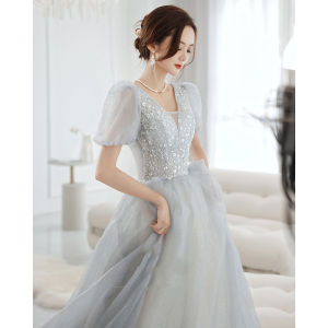 กระโปรงชุดราตรี Glary Star ชุดสอบเข้าสำหรับผู้หญิงชุดเดรสประชุมประจำปีสำหรับออกงานแสดงชุดแฟนซี