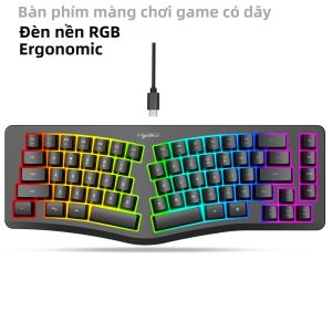 Bàn Phím Chơi Game HXSJ J70 69 Phím Đèn Nền RGB Thiết Kế Nhỏ Gọn Tiện Dụng Có Dây Dùng Cho Máy Tính Mac Laptop PC - Bàn Phím Văn Phòng Cắm Là Chạy