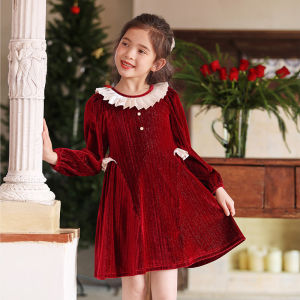 Little Naive | Warm and Sweet Velvet Dress For Girls