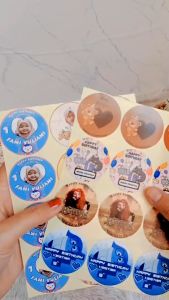 LHBC Girls Series Karakter Animasi Tokoh Kartun Stiker Ulang Tahun Setiker Label Anak  Bulat Stickr