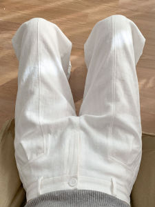 YAYANGREN | Summer White High-Waist Loose Linen Pants Classic Style