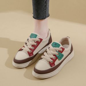 Giày Thể Thao Đế Mềm Màu Trắng Thường Ngày Cho Nữ Giày Thể Thao Đế Bằng Đế Cao Su Đế Xuồng Mùa Đông 2025 Giày Thoải Mái Cho Phụ Nữ Mang Thai