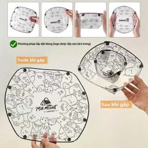 Bộ Đồ Ăn Gấp Nhẹ Ngoài Trời Di Động - Đĩa Bát Cắm Trại Đa Năng Phễu Lọc Cà Phê Cốc Nước Bằng Nhựa