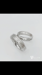 [VJ]316L Couple Ring "STR1900" Steel Band Valentines Anniversary Couples Ring <Cincin Kekasih> 情侣装不锈钢戒指