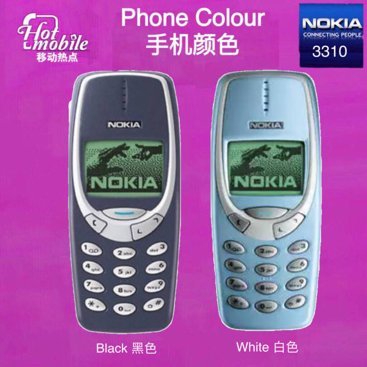 Original NOKIA 3310 2nd Renew.Set Telefon 原装诺基亚 3310 二手翻新手机、 | Lazada
