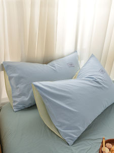 Pure Cotton Pillowcases Pair of 48X74Cm Single Person Pillow Covers Solid Color Large Pillowcase Non-Disposable Bedding