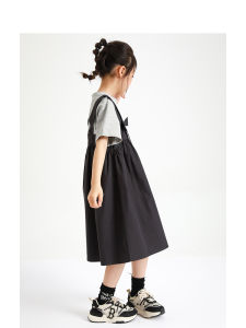 Stylish Rain Star Girls Dress Summer Season Casual Splice Style Childrens Clothing Retro A-Line Skirt Primary School Girls