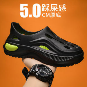 Mens Summer Outdoor Sandals Anti-Slip Driving Beach Sports Thicker Bottom Rubber Sole Breathable Slip-On Clog Shoes