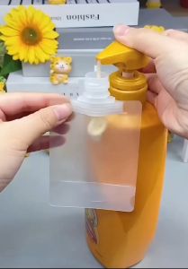 ซองแบ่งครีม เป็นถุงฝาเกลียว บรรจุใส่ของเหลวสำหรับพกพา จัดระเบียบกระเป๋าเดินทาง รีฟิลได้ Chao Zhou ปลีก/ส่ง C892