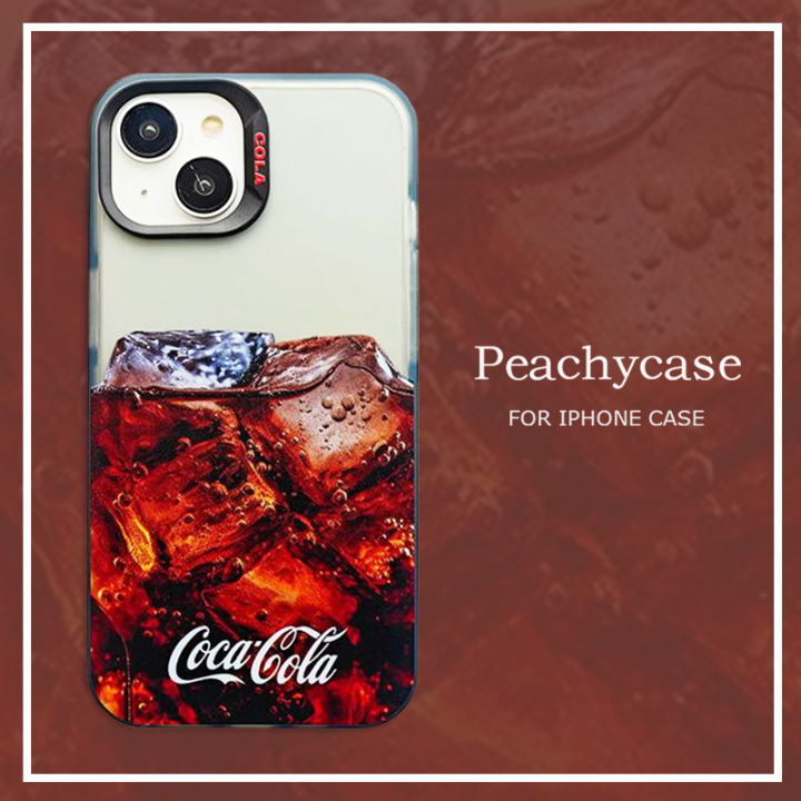 INS Creative Summer Ice Coca Cola Phone Case Compatible for iPhone