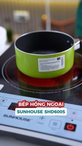 Bếp Hồng Ngoại Cảm Ứng SUNHOUSE SHD6005 - Công Suất 2000W - Kính Cường Lực Toàn Phần - Điều Khiển Cảm Ứng Hiện Đại - Đa Dạng 5 Chế Độ Nấu Tiện Lợi - Hàng Chính Hãng