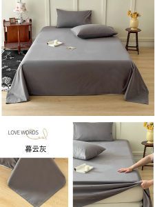 ผ้าปูที่นอนผ้าฝ้ายแท้ผ้าสำลีหนาพิเศษชิ้นเดียวผ้าฝ้ายแท้100ปลอกหมอนปลอกผ้าห่มเตียงเดี่ยวสำหรับหอพักนักเรียนชุดสามชิ้นสำหรับฤดูใบไม้ร่วงและฤดูหนาว