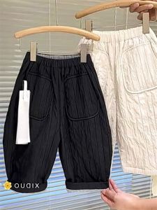 Pants Autumn and Winter New Arrival Western Style Fashion Pure Color Loose K-style Childrens Clothing Boys and Girls Tight Waist Casual Vertical Stripes Pants