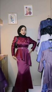 Jamila Dress Kondangan Simpel Elegan Gamis Satin Seragam Bridesmaid Pesta Terbaru