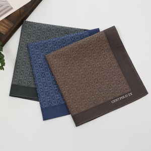 3/6pcs Pure Cotton Mens Pure Cotton Handkerchief Cross-border Hot-selling Thin Absorbent Sweat-wiping Printed Hand Towel 43cm