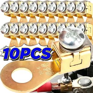 10x Car Battery Terminal Solderless Wire Connector Fast Lock Copper Cable Clamp Power Truck Motorcycle Boat Vehicle Circuit Repair