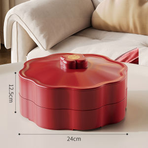 New Year Wedding Home Use Candy Box Living Room Tea Table Nut Snack Display Storage Box Pure Color Plastic Fruit Tray