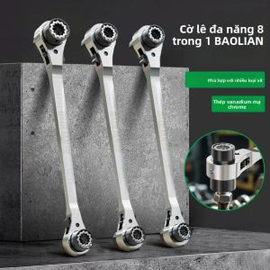 Cờ Lê Đa Năng BAOLIAN 8 Trong 1 Hai Chiều Dày Dặn Tiết Kiệm Sức Lao Động Chống Gỉ Chất Liệu CRV Dễ Sử Dụng