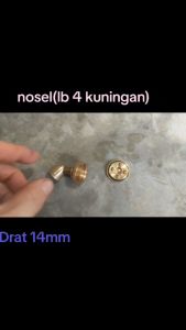 Nozzle sprayer Nozel Spuyer Elektrik Kuningan 4 Lubang bengkok