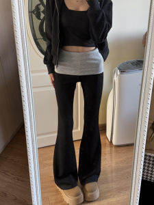 Slim Fit Flared Sports Pants Womens Spring Autumn New Loose Slimming Casual Long Pants High Waist Floor Length Sweatpants